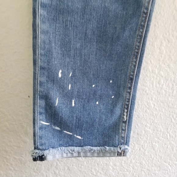 rag & bone Dre Capri Painted Mid Waist Jeans Size 29 Blue - Picture 7 of 11